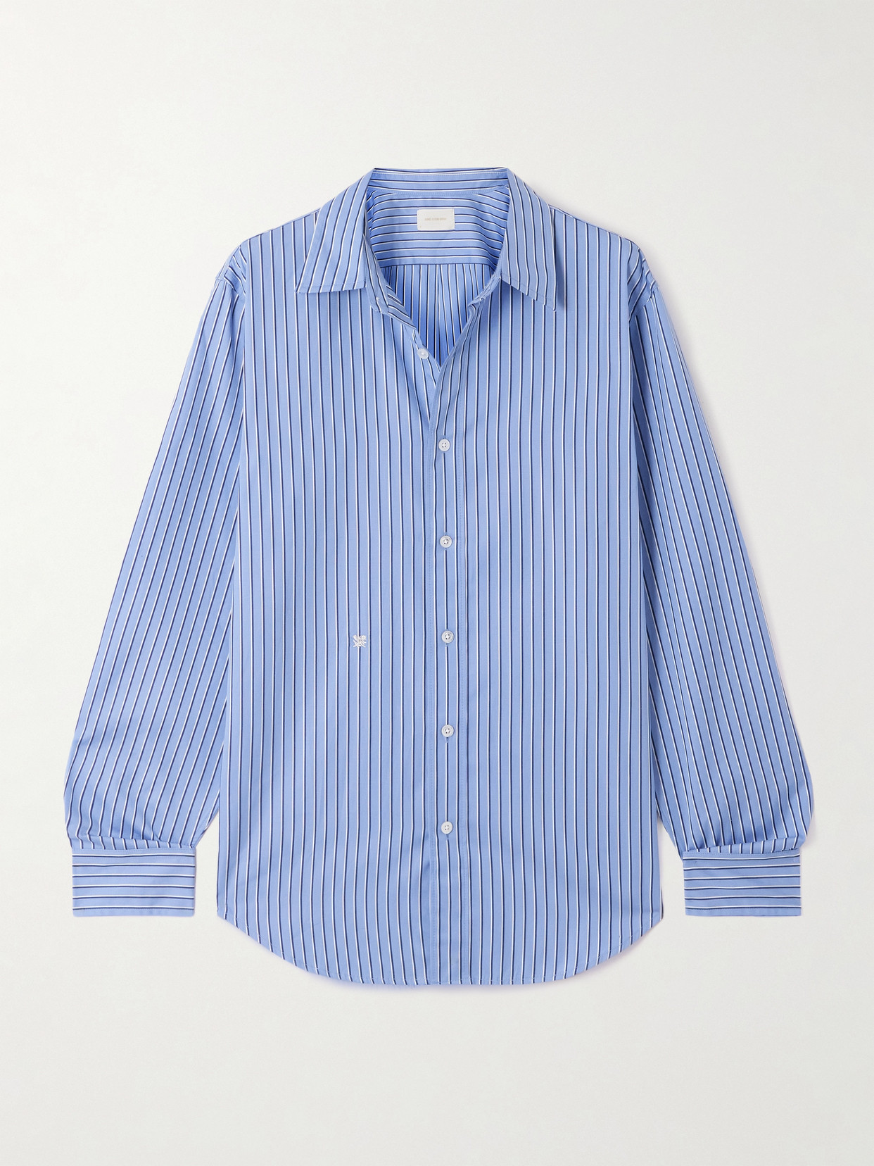 Aimé Leon Dore Striped Cotton-poplin Shirt In Blue