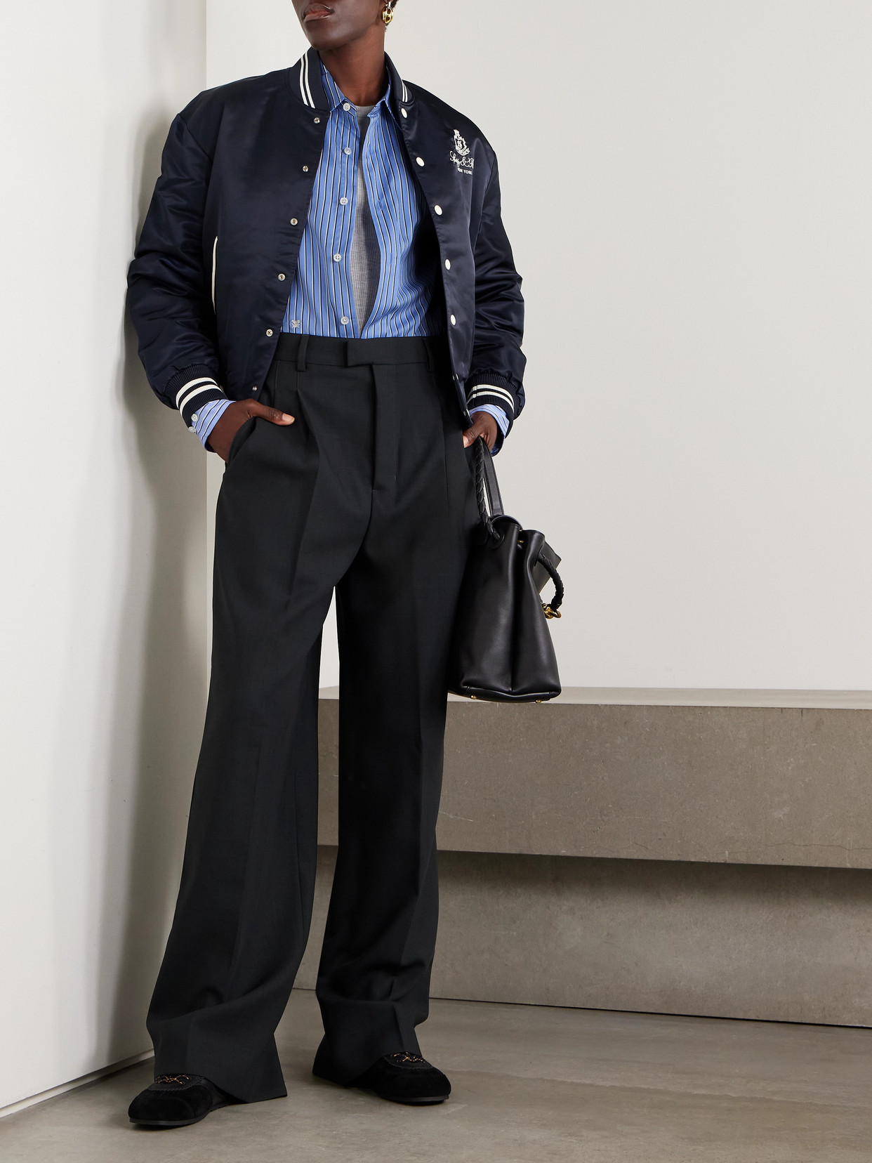 Aimé Leon Dore Striped Cotton-poplin Shirt In Blue