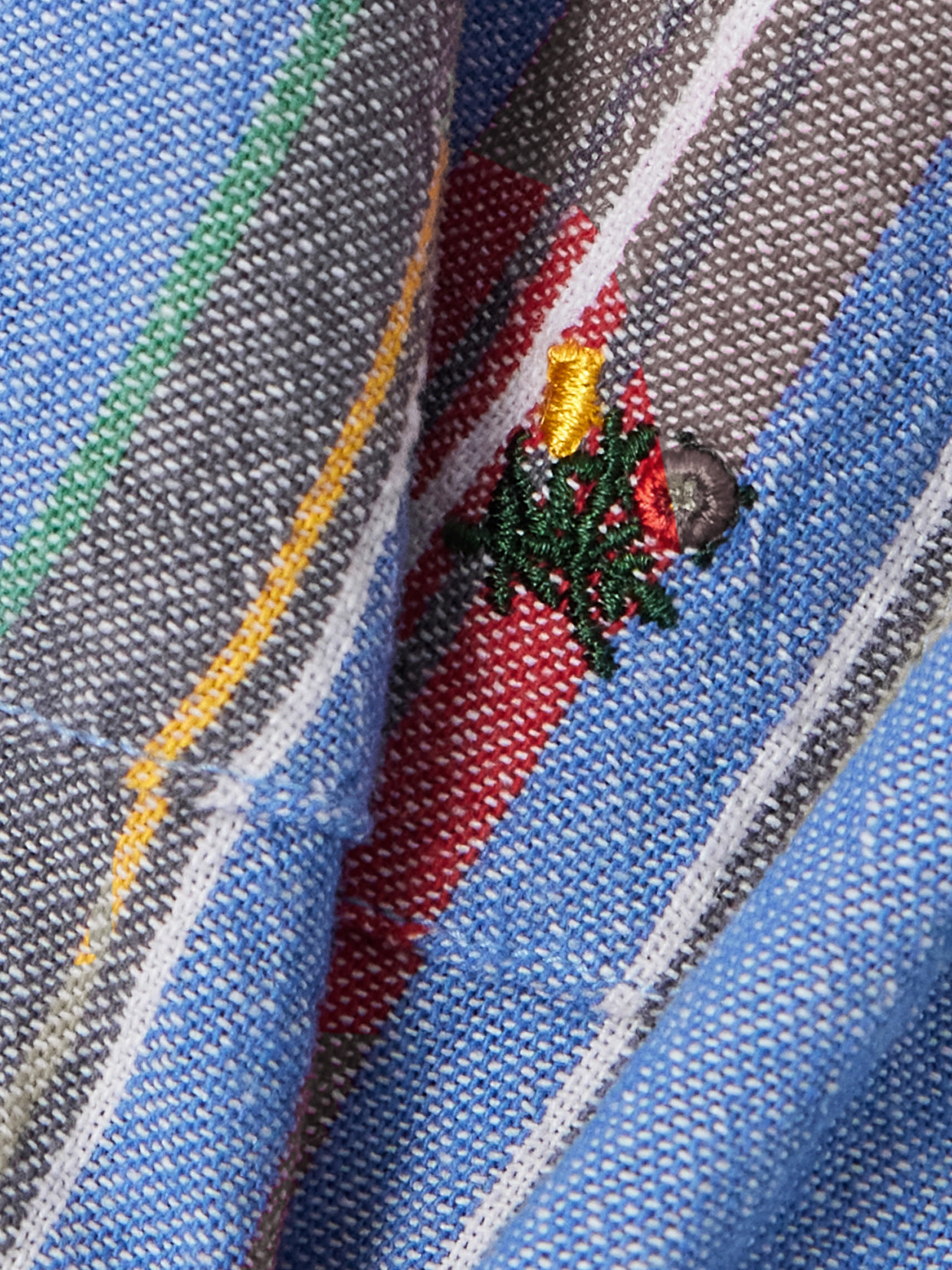 Aimé Leon Dore Striped Cotton Oxford Shirt In Blue