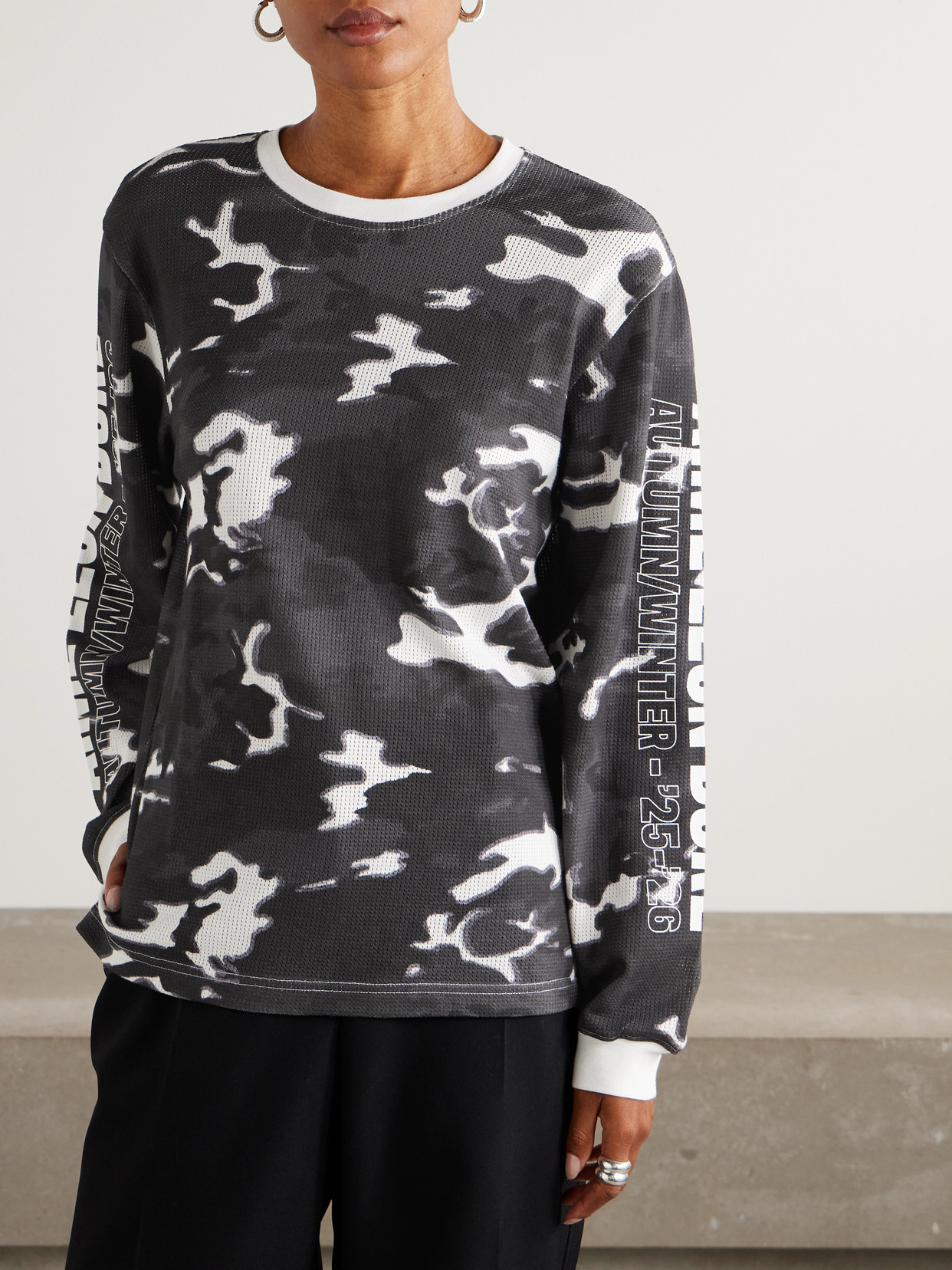 Aimé Leon Dore Camouflage-print Cotton-mesh T-shirt In Multi