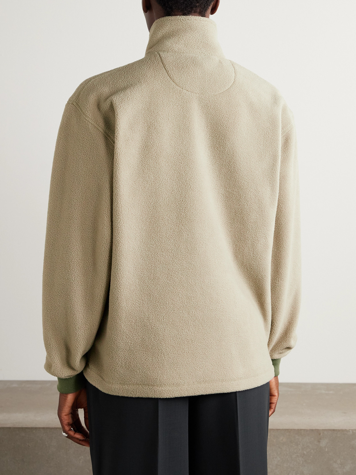 Aimé Leon Dore Embroidered Fleece Sweatshirt In Neutral