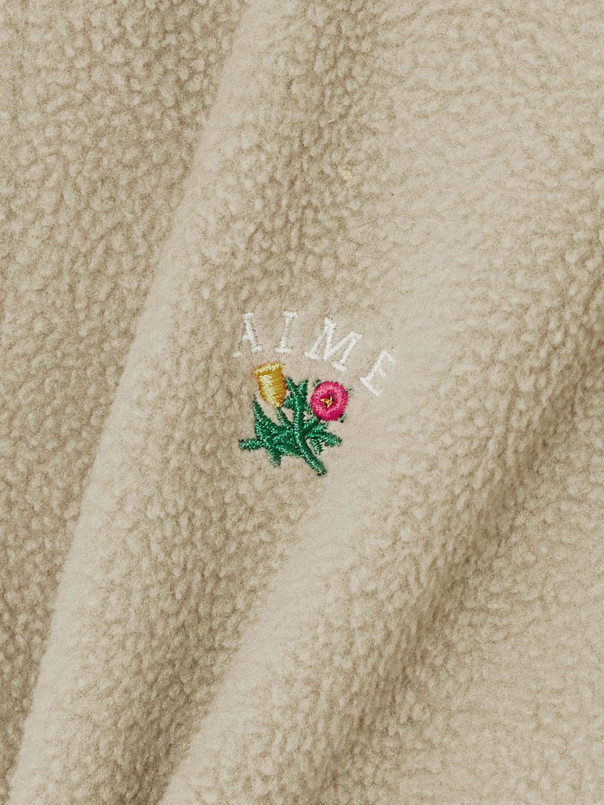 Aimé Leon Dore Embroidered Fleece Sweatshirt In Neutral