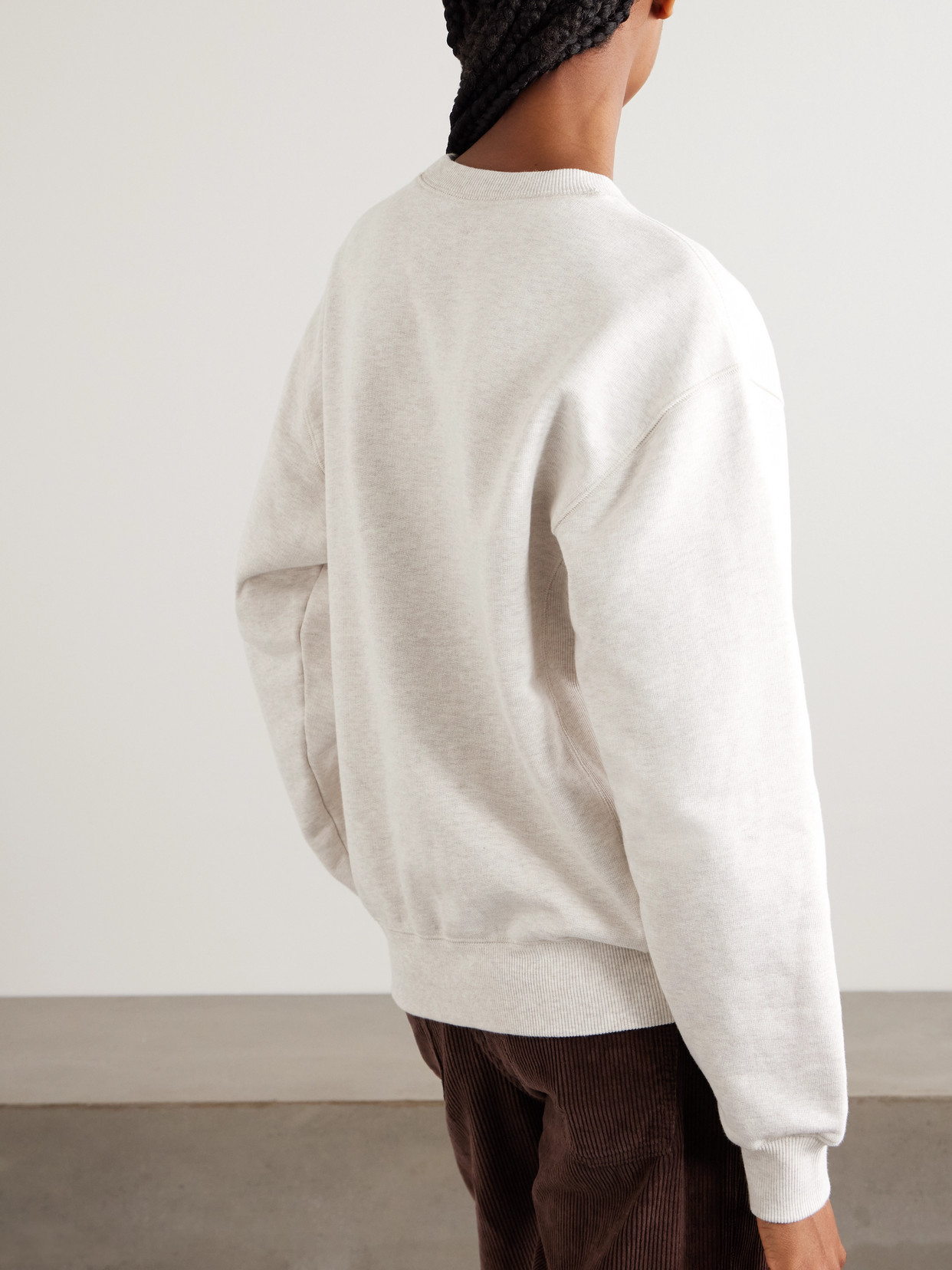 Aimé Leon Dore Logo-print Cotton-jersey Sweatshirt In White