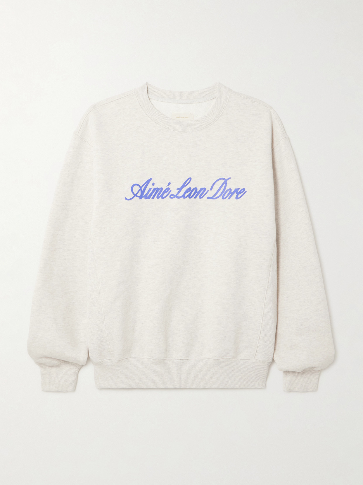 Aimé Leon Dore Logo-print Cotton-jersey Sweatshirt In White