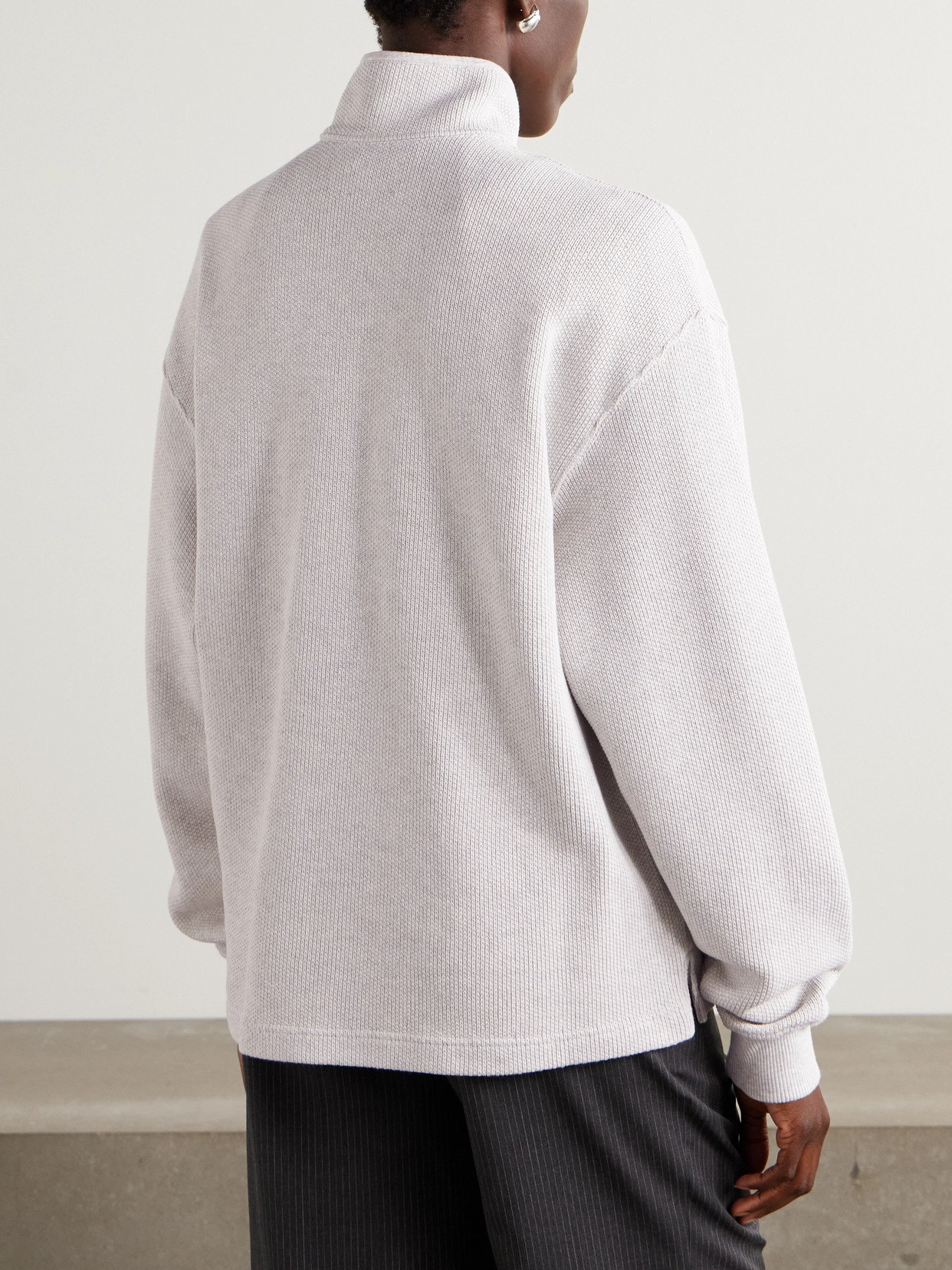 Aimé Leon Dore Embroidered Cotton Sweatshirt In White