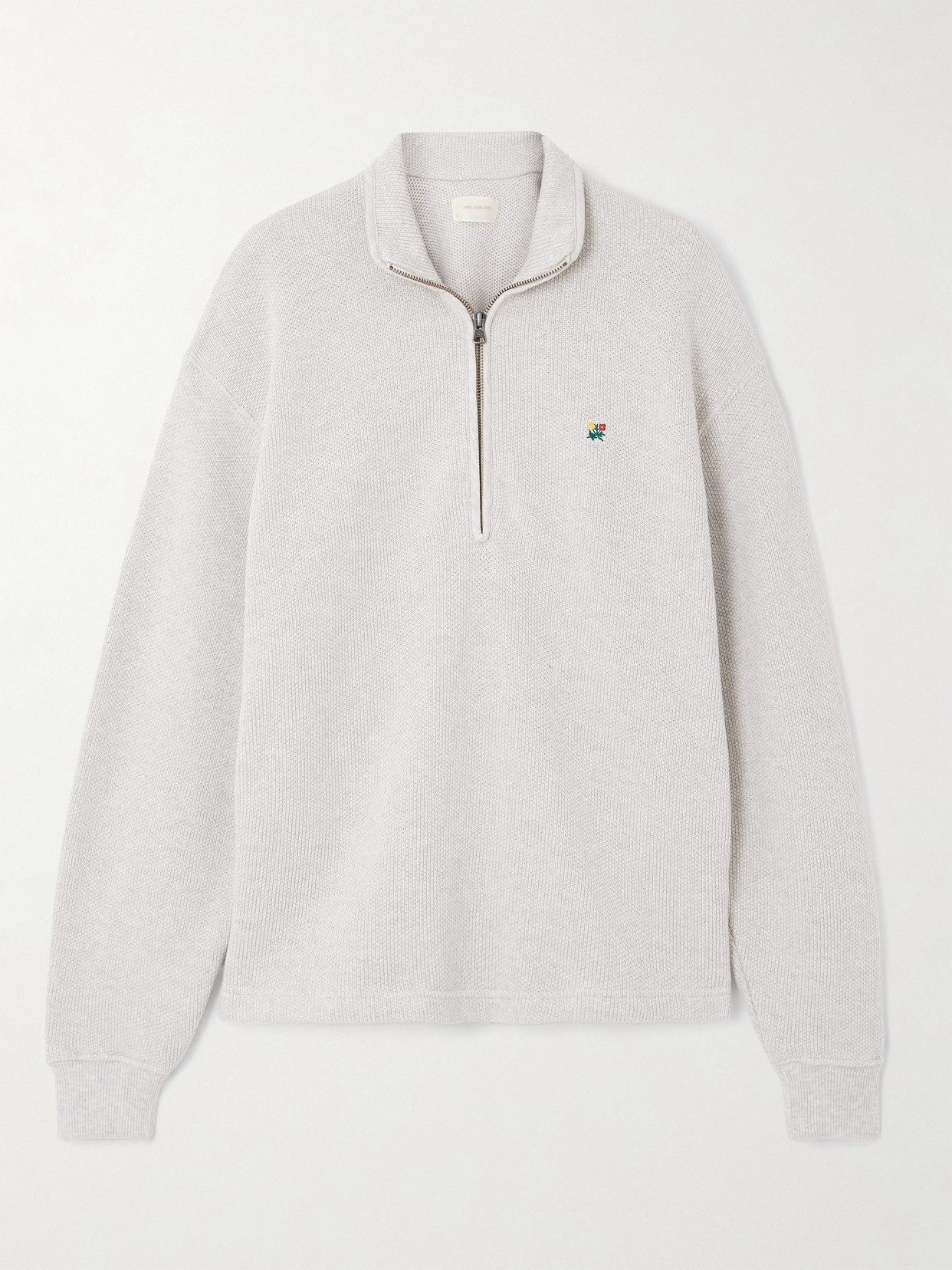 Aimé Leon Dore Embroidered Cotton Sweatshirt In White