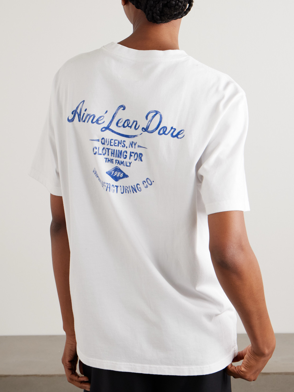 Aimé Leon Dore Clothier Printed Cotton-jersey T-shirt In White