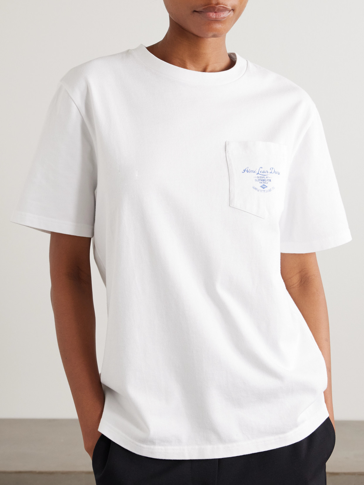 Aimé Leon Dore Clothier Printed Cotton-jersey T-shirt In White