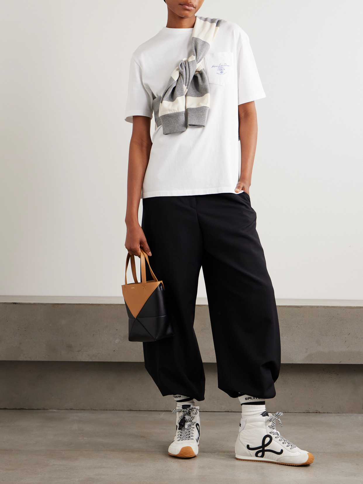 Aimé Leon Dore Clothier Printed Cotton-jersey T-shirt In White