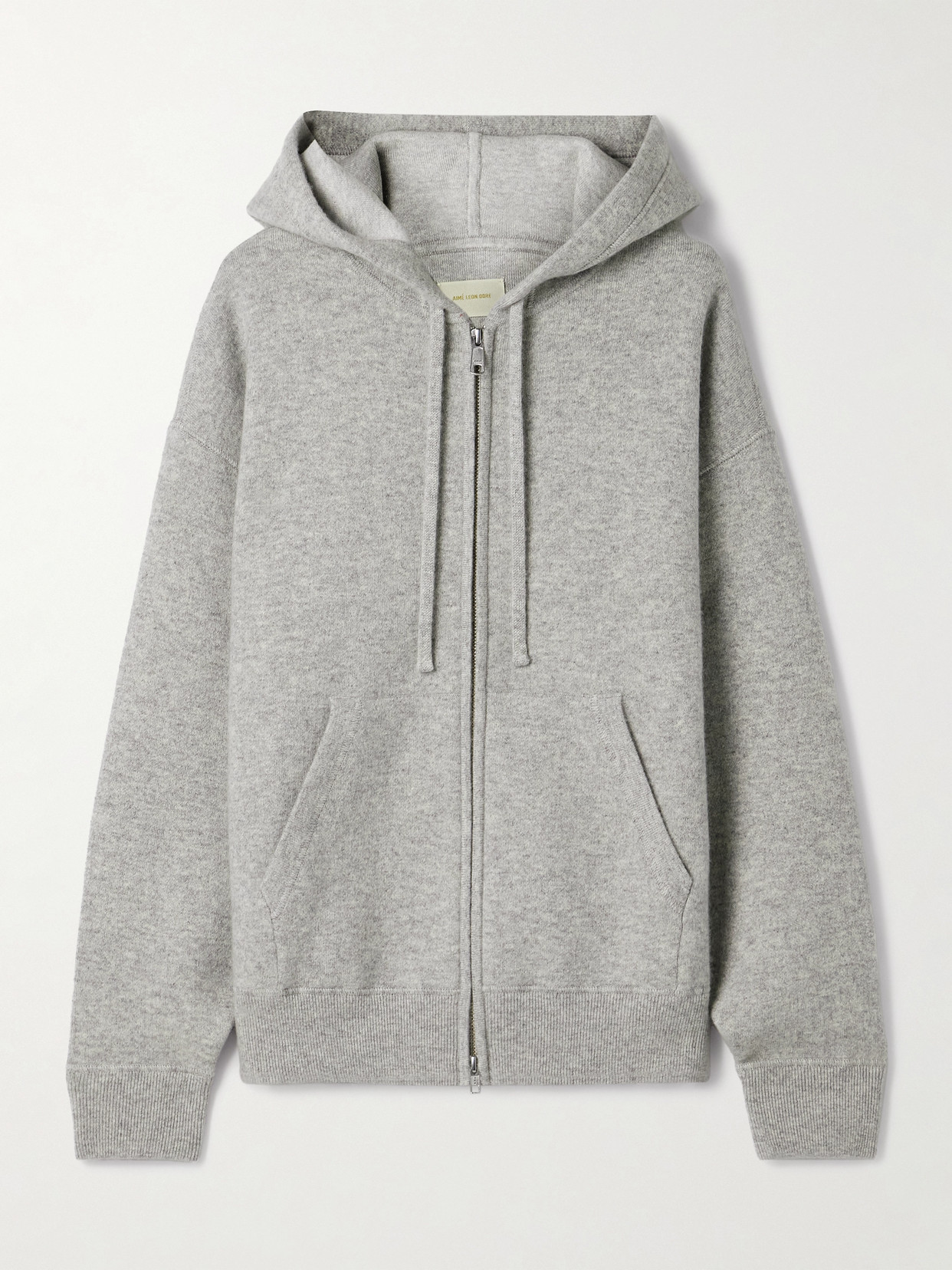Aimé Leon Dore Cashmere-blend Zip-up Hoodie In Gray