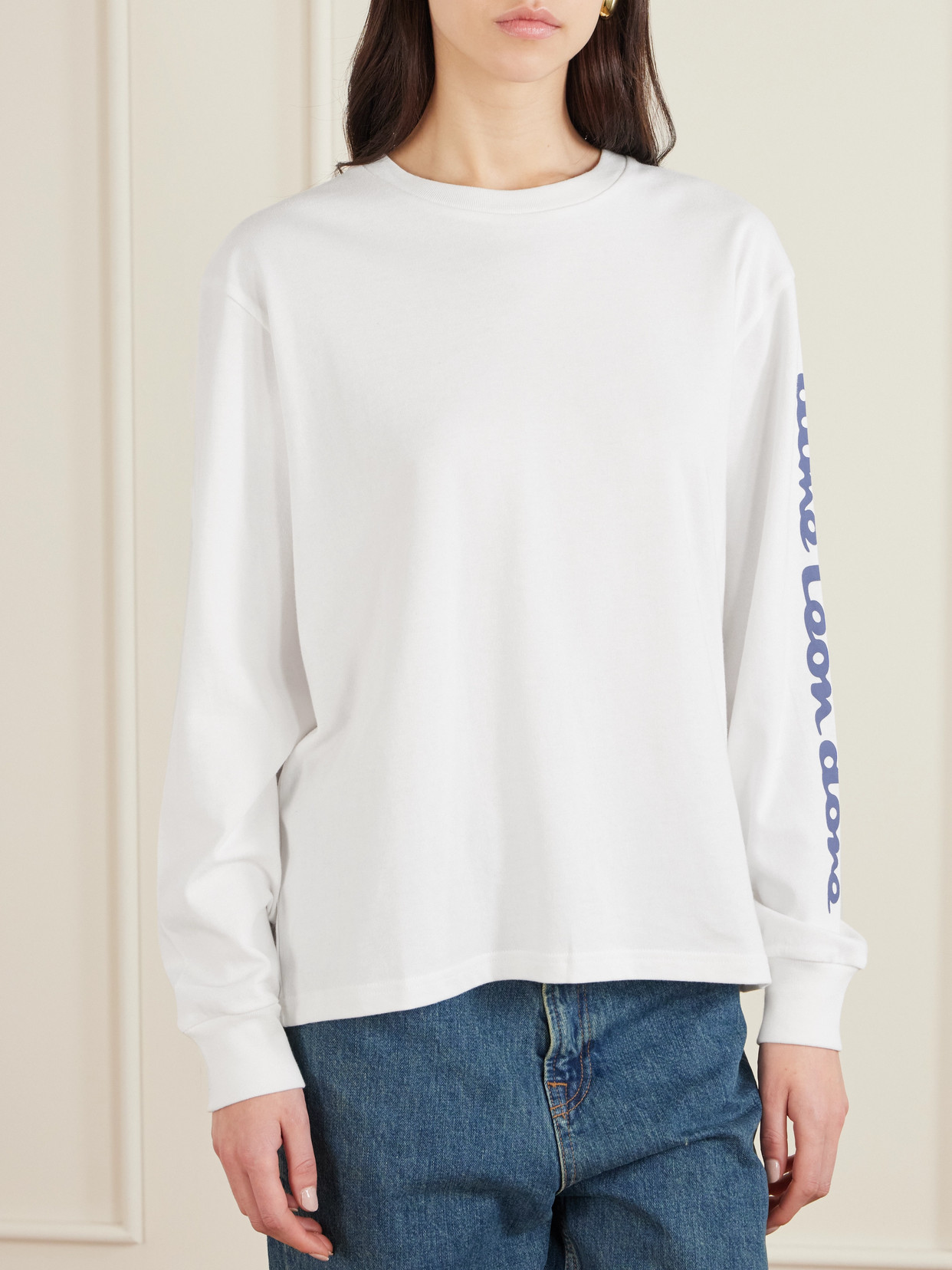 Aimé Leon Dore Alpine Printed Cotton-jersey T-shirt In White