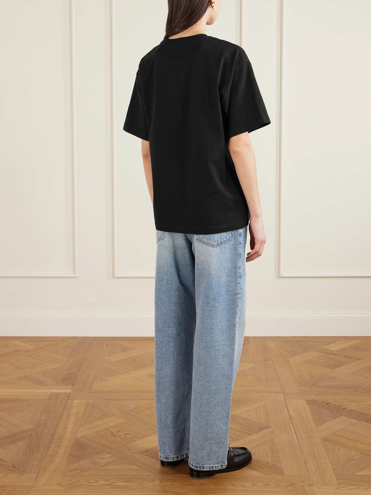 Aimé Leon Dore Summit Printed Cotton-jersey T-shirt In Black