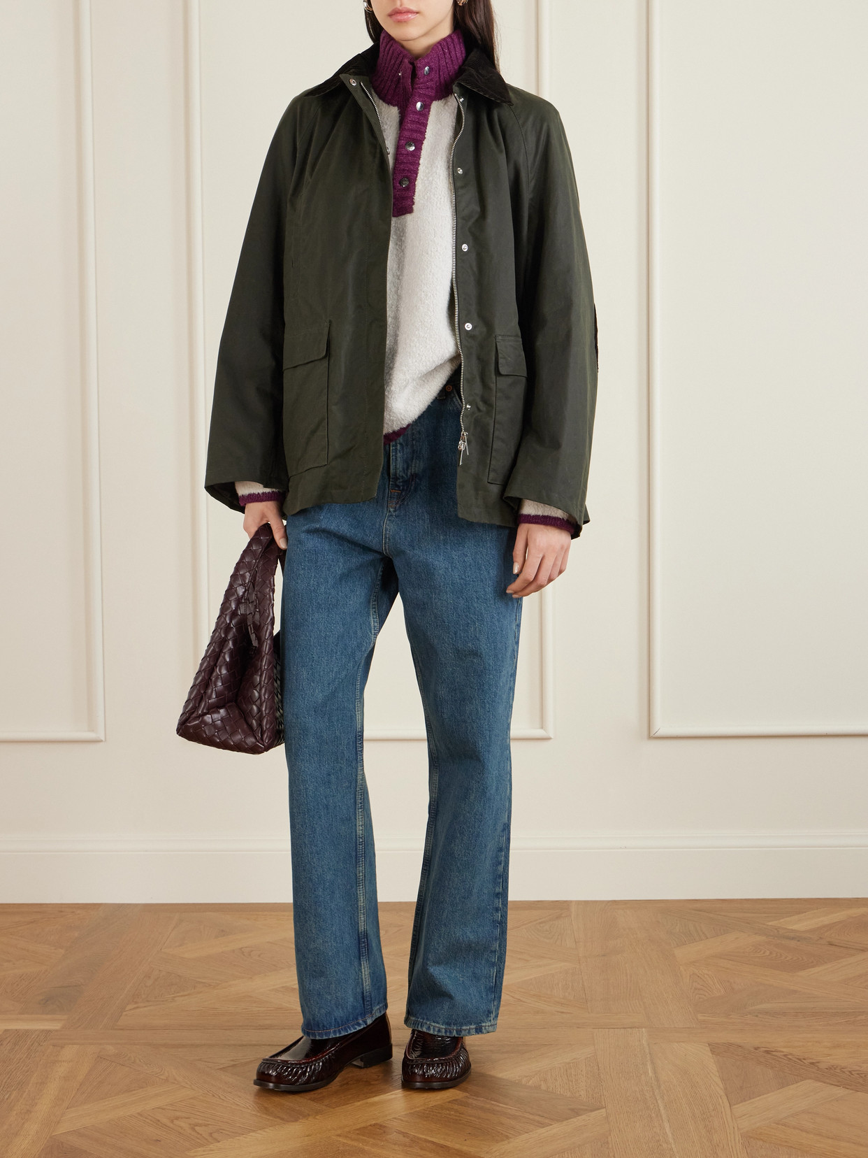 Aimé Leon Dore Chalet Appliquéd Wool-blend Chenille Sweater In White