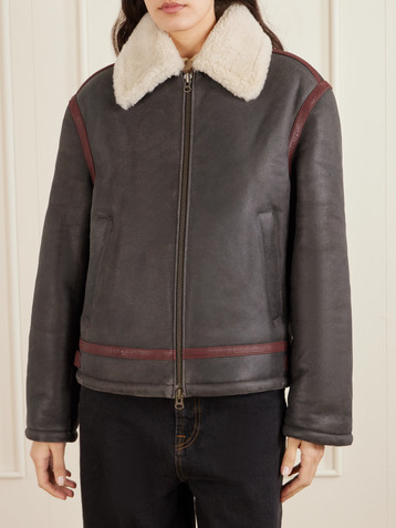 AIMÉ LEON DORE Printed shearling jacket