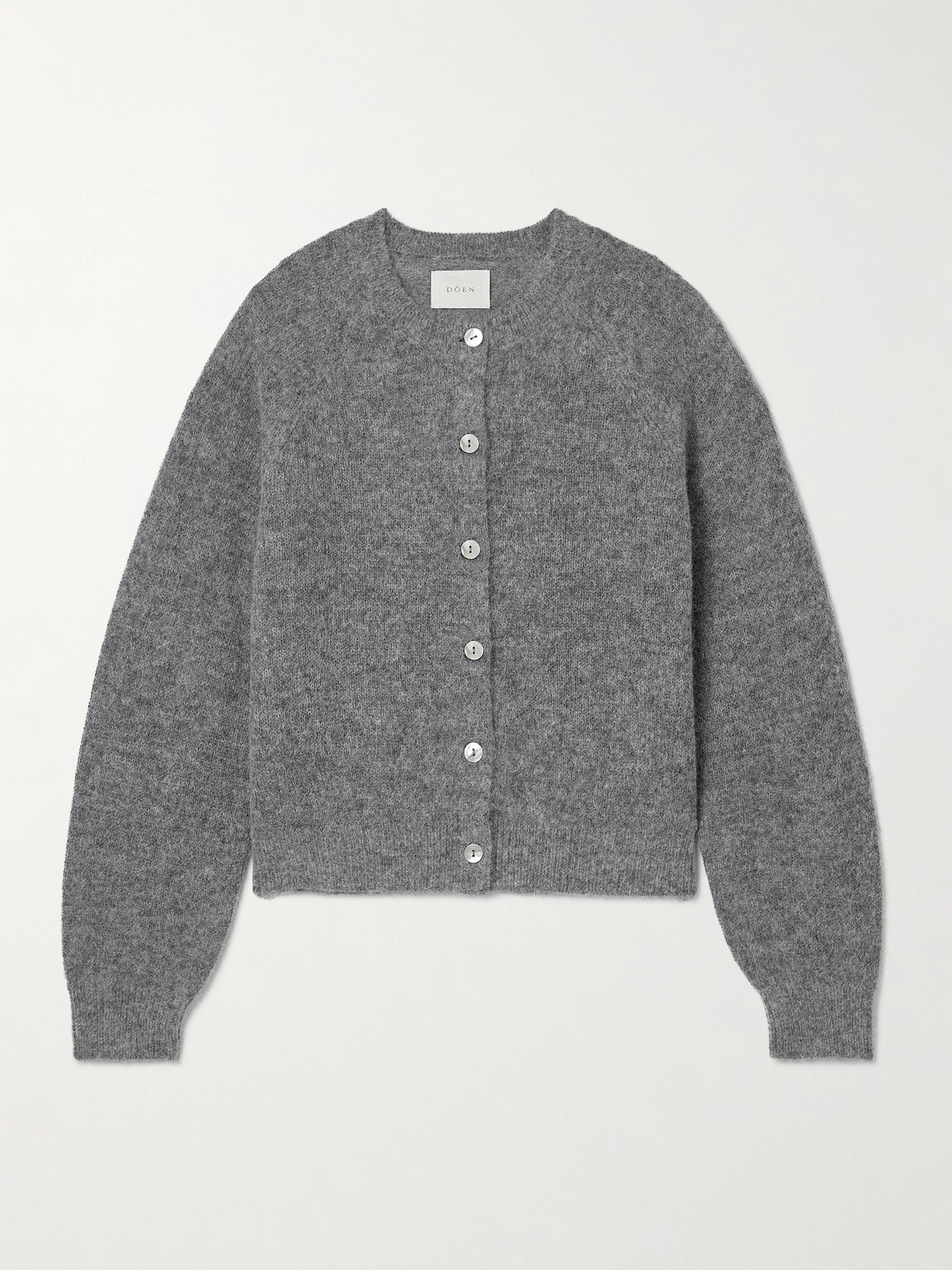 Doen Petra Knitted Cardigan In Gray