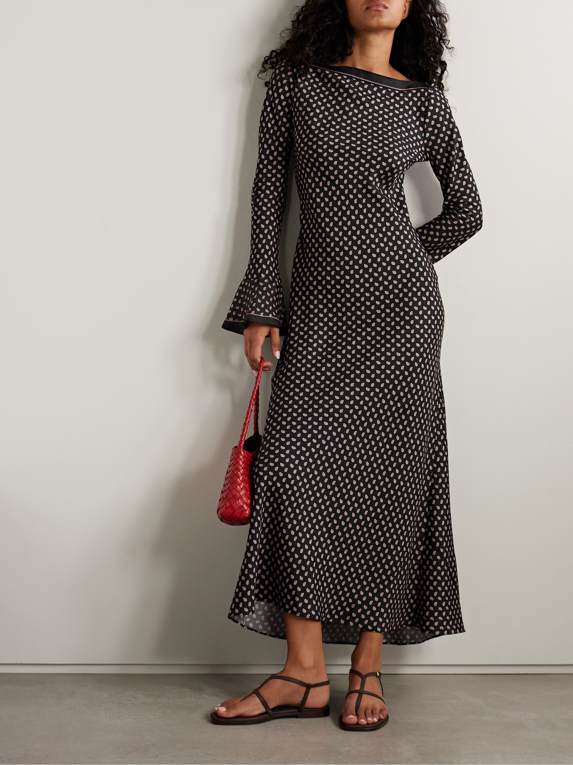 Dôen - Davina paisley-print silk-blend twill midi dress | Plush