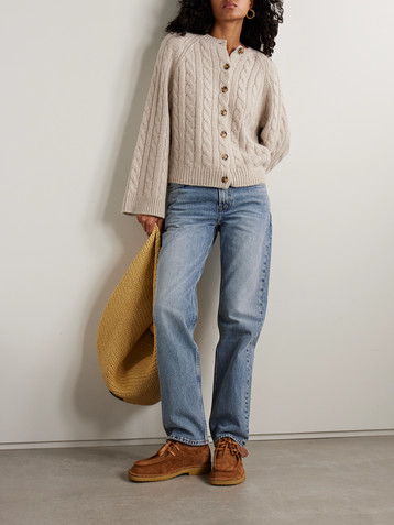 Dôen Virginie cable-knit cashmere cardigan