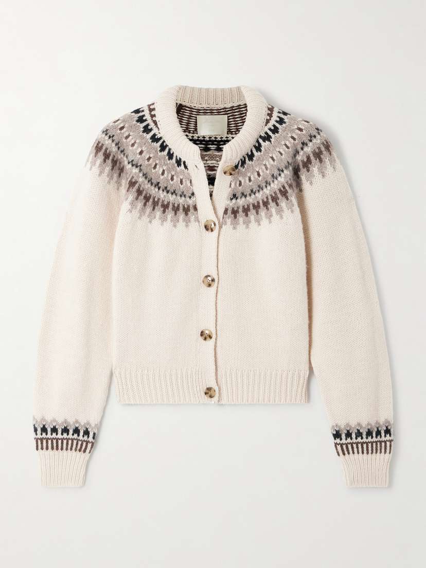 DÔEN Clarke Fair Isle Wool-blend Cardigan