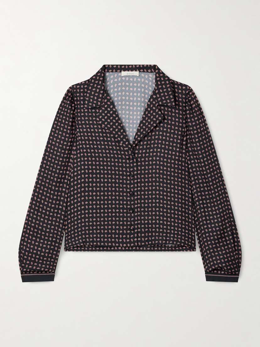 DÔEN Juliana Paisley-print Silk-blend Blouse