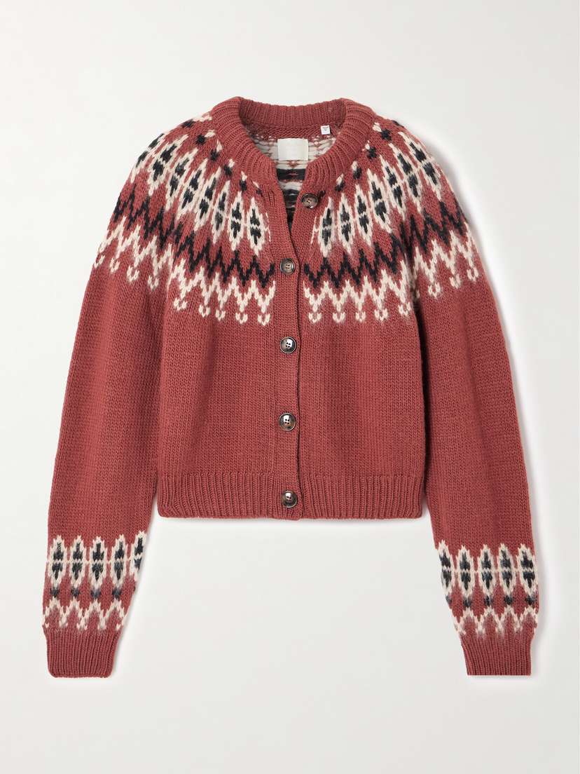 DÔEN Clarke Fair Isle Wool-blend Cardigan