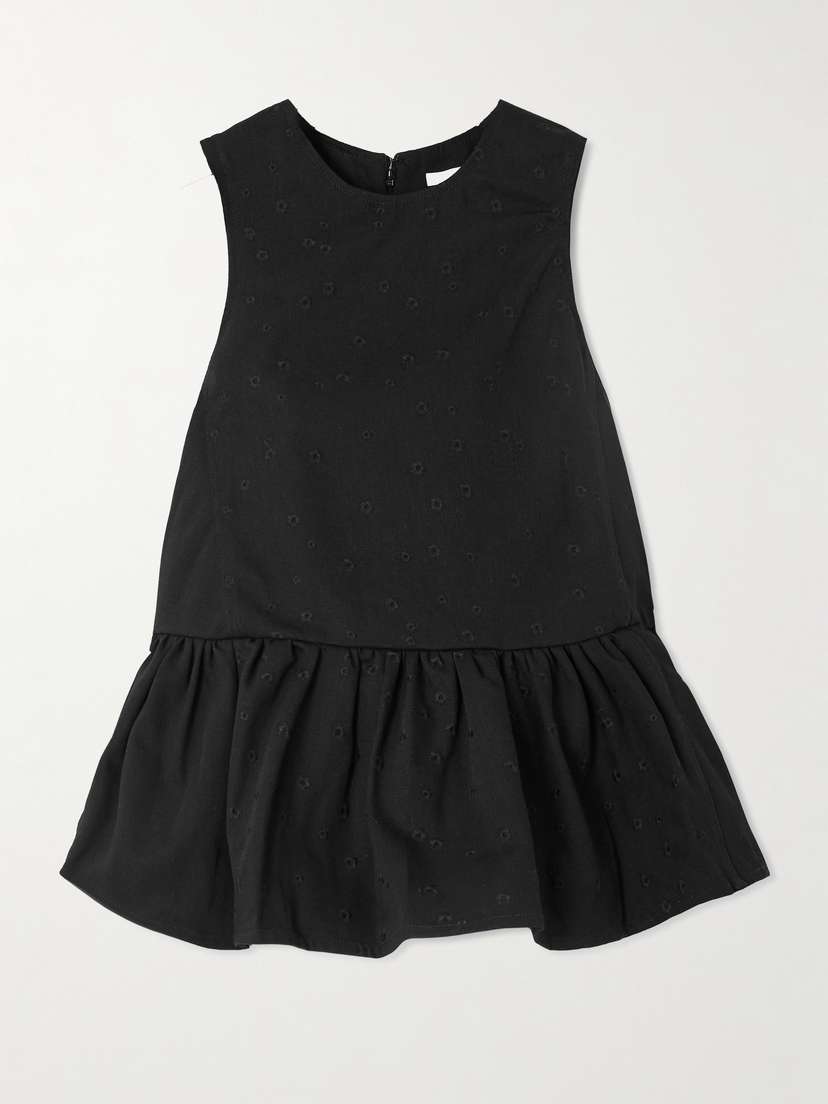 Cecilie Bahnsen Barbara Floral-embroidered Cotton-gabardine Top