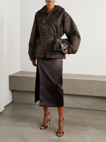 Cecilie Bahnsen Becky hooded appliquéd padded shell jacket