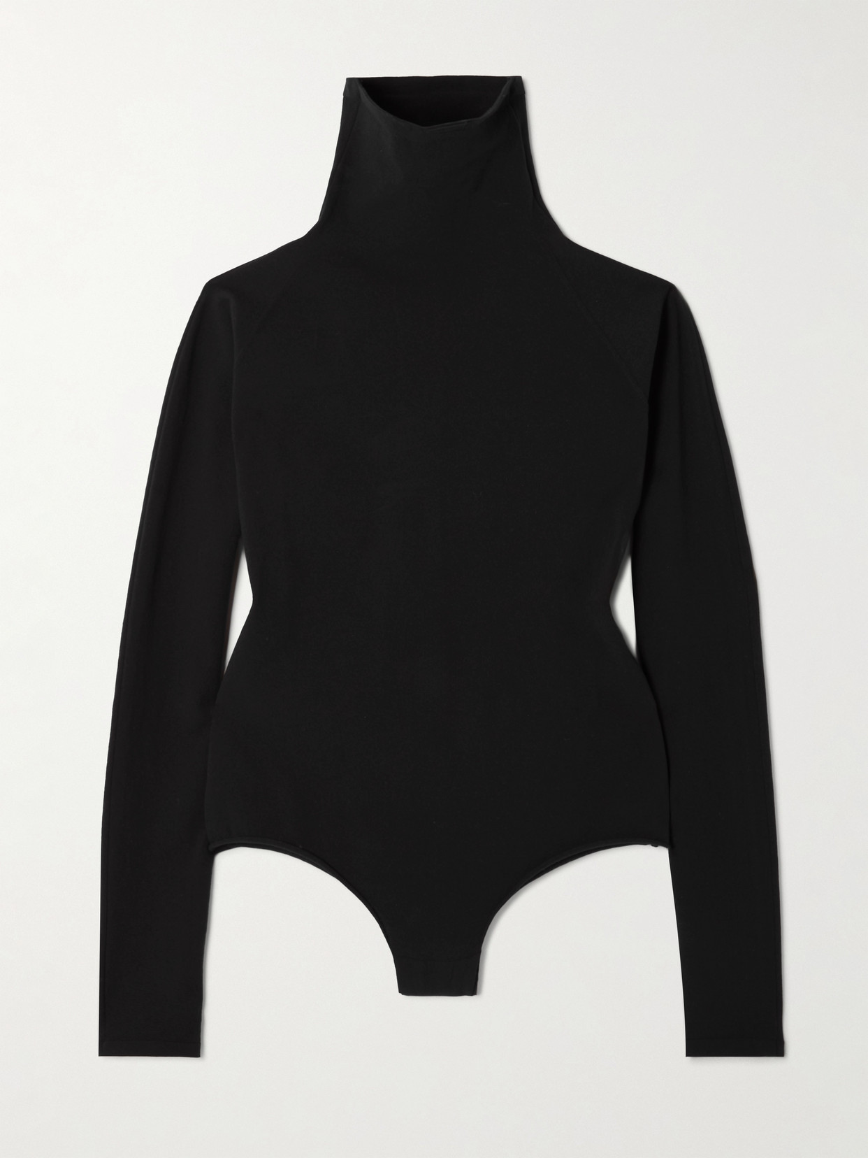 Alaïa Stretch-jersey Turtleneck Bodysuit In Black