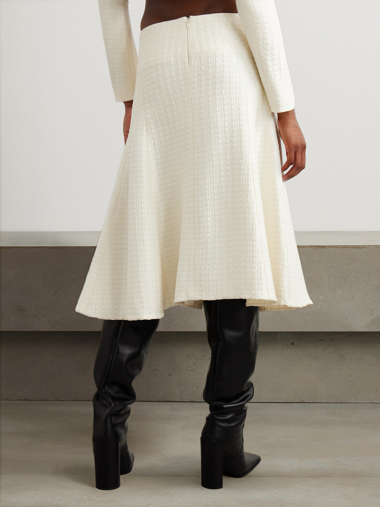Alaïa - Silk-Cloqué Midi