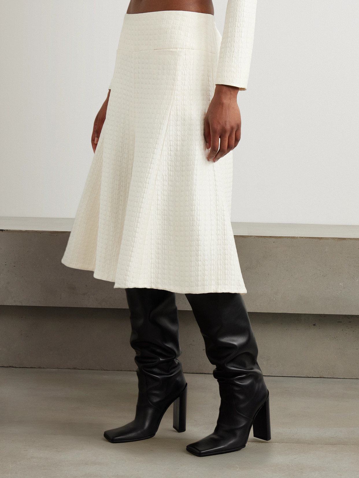 Alaïa - Silk-Cloqué Midi