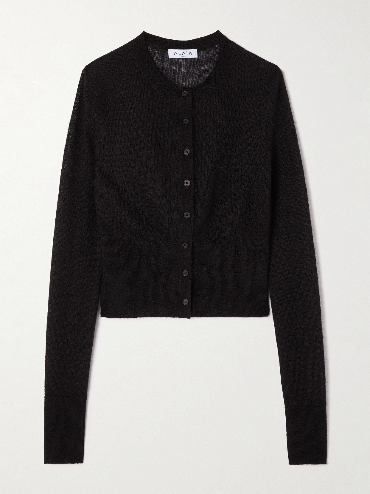 Alaïa Mohair-blend Cardigan In Black