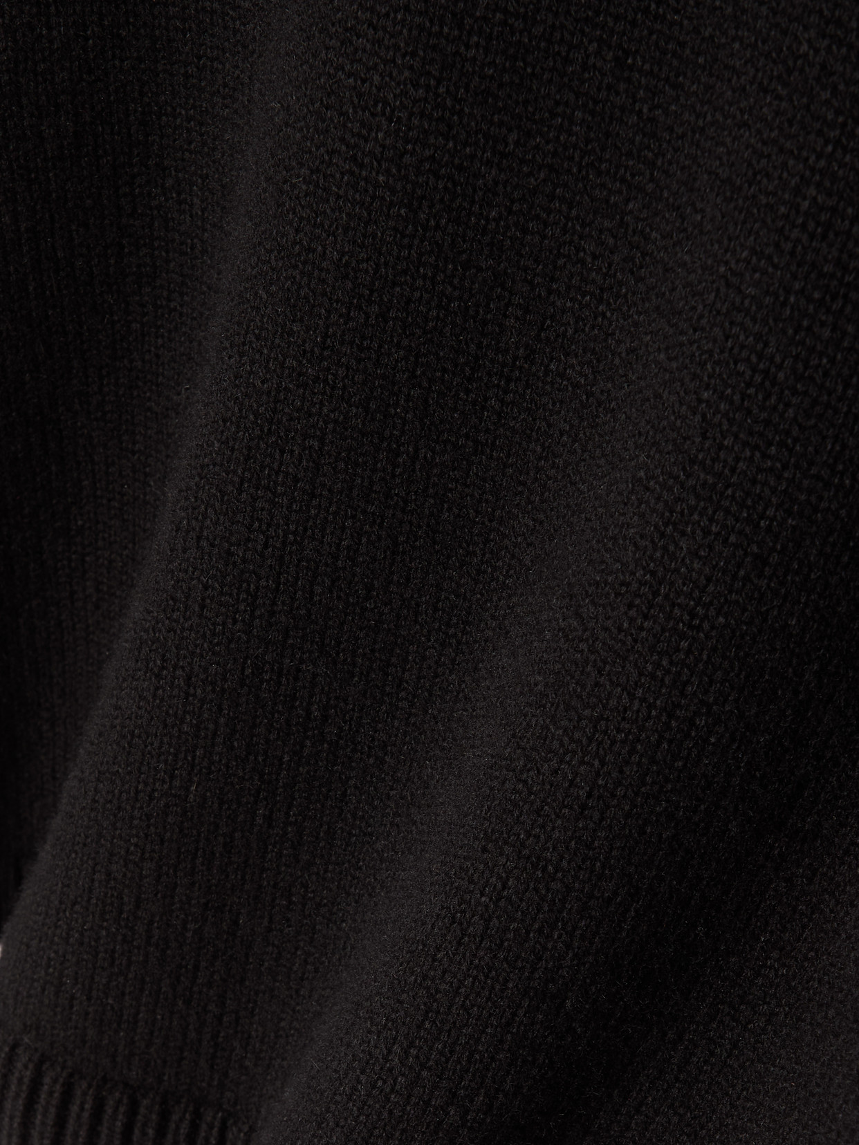 Alaïa Cropped Cashmere-blend Turtleneck Sweater In Black