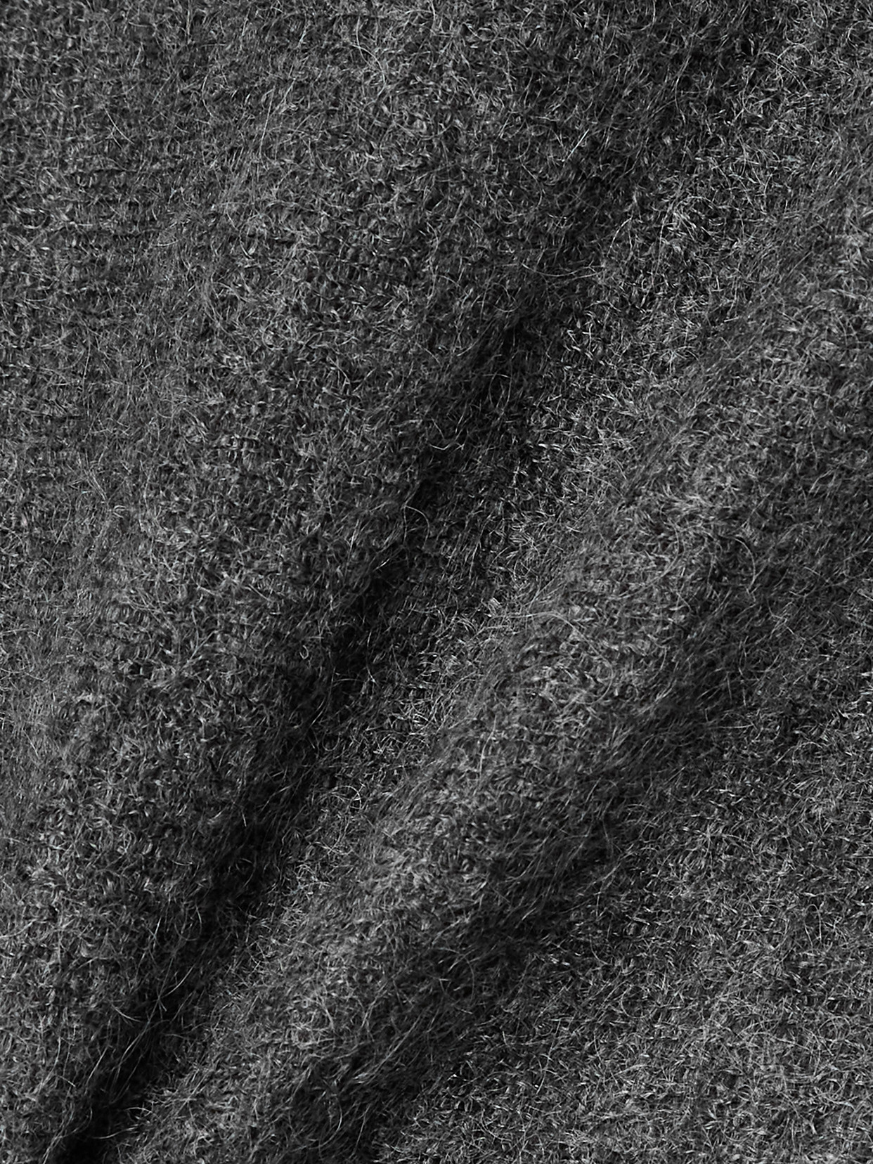 Alaïa Ruffled Mohair-blend Midi Dress In Gray