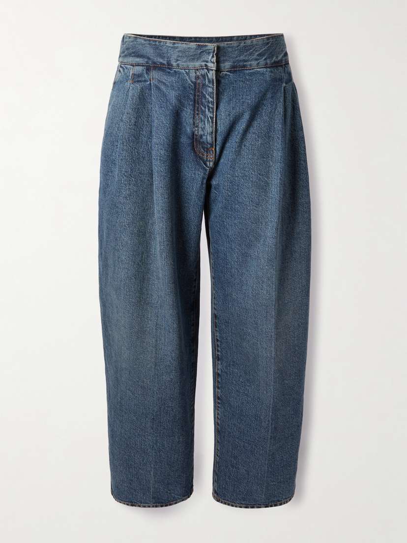 Alaïa Pleated Straight-leg Jeans