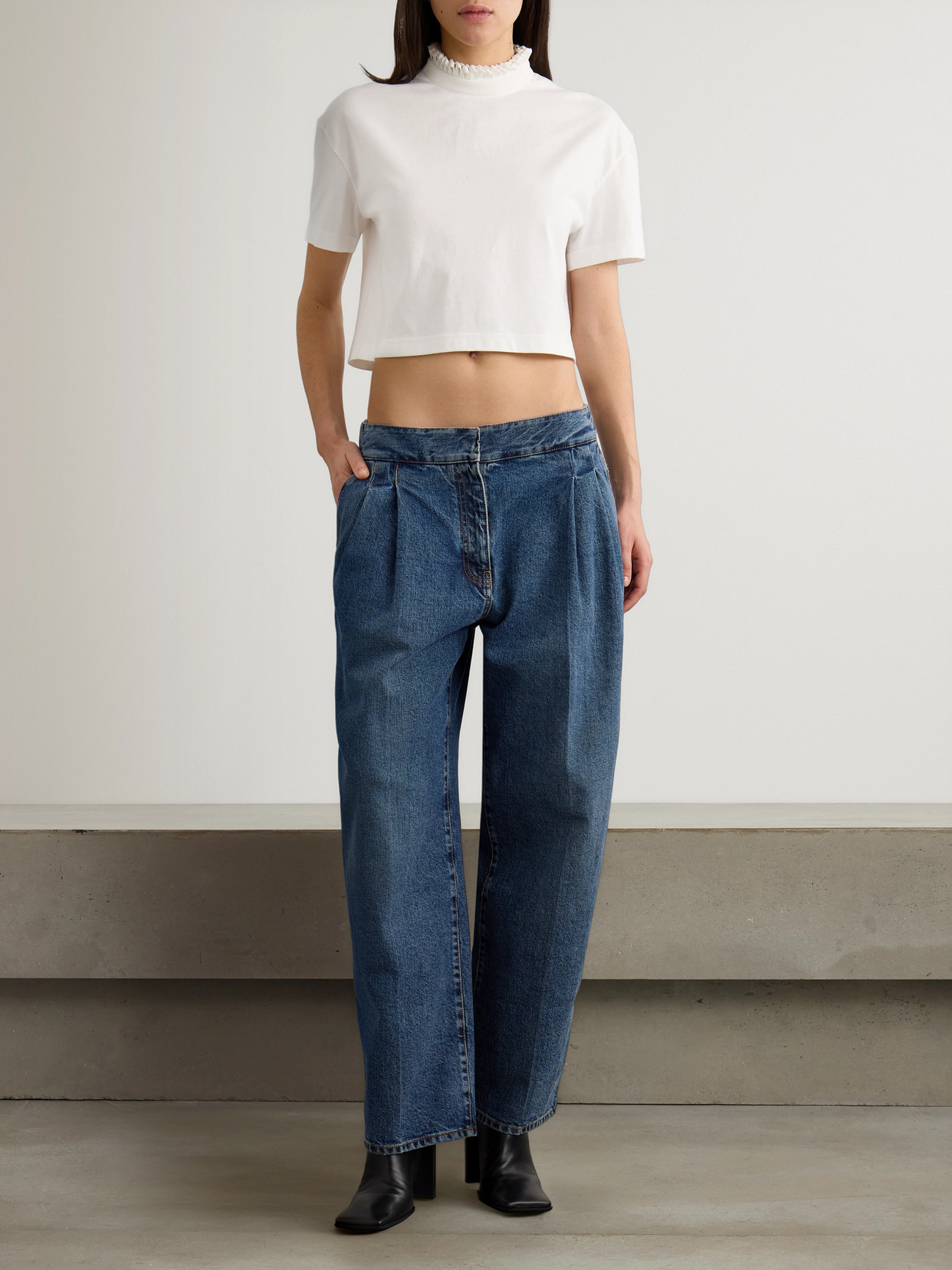 Alaïa - Pleated Straight-Leg Jeans