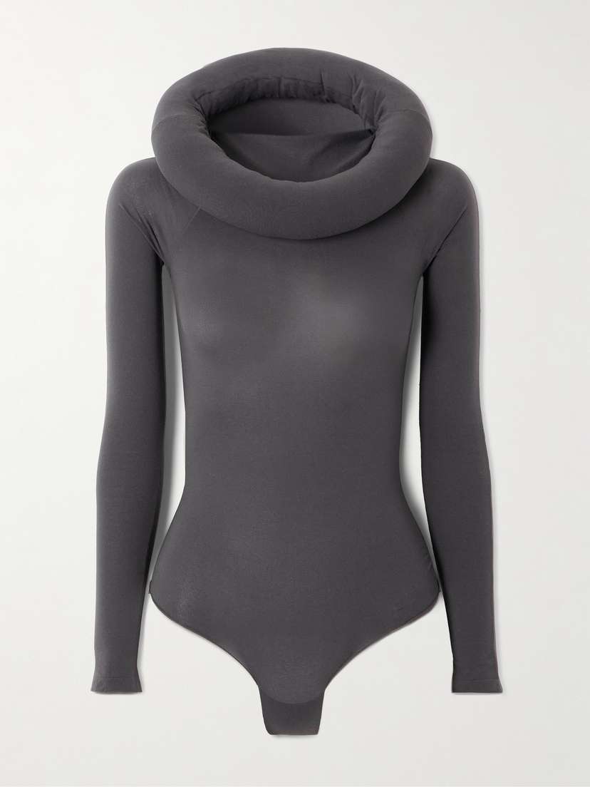 Alaïa Hooded Stretch-jersey Bodysuit