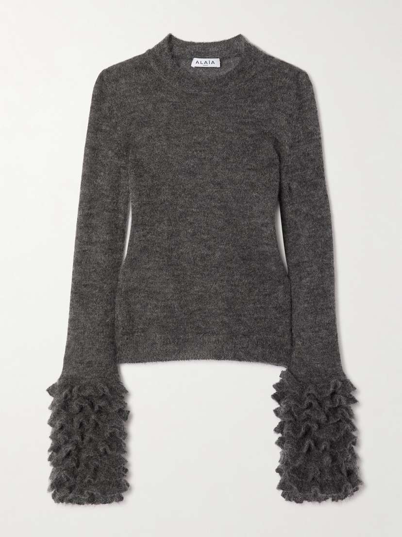 Alaïa Ruched Mohair-blend Sweater