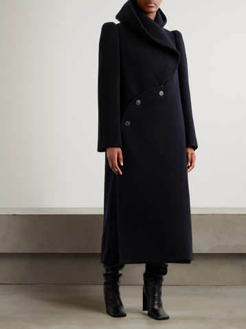 Alaïa Hooded wool coat