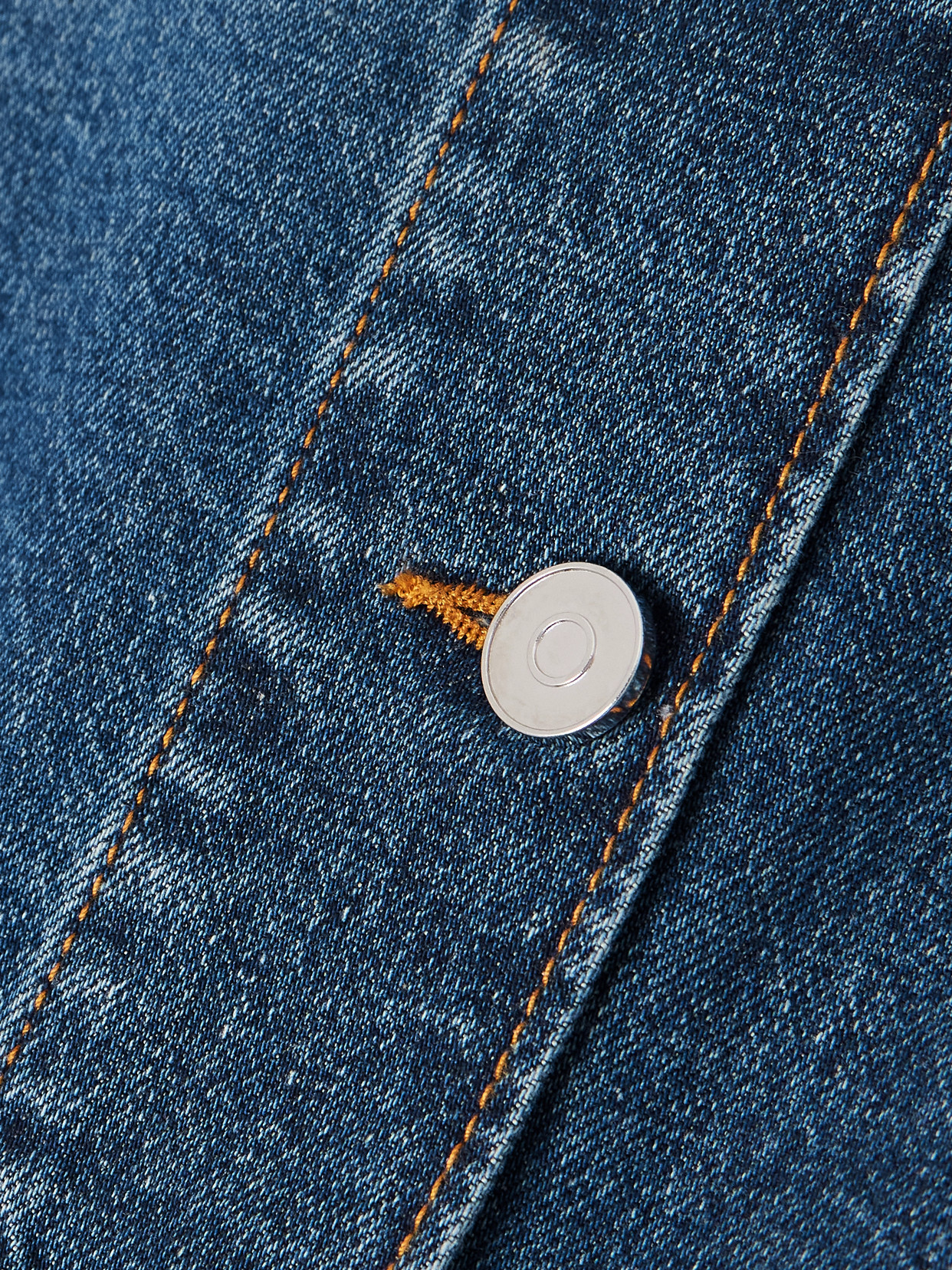 Alaïa Alaia Blue Washed Denim High-neck Jacket Women