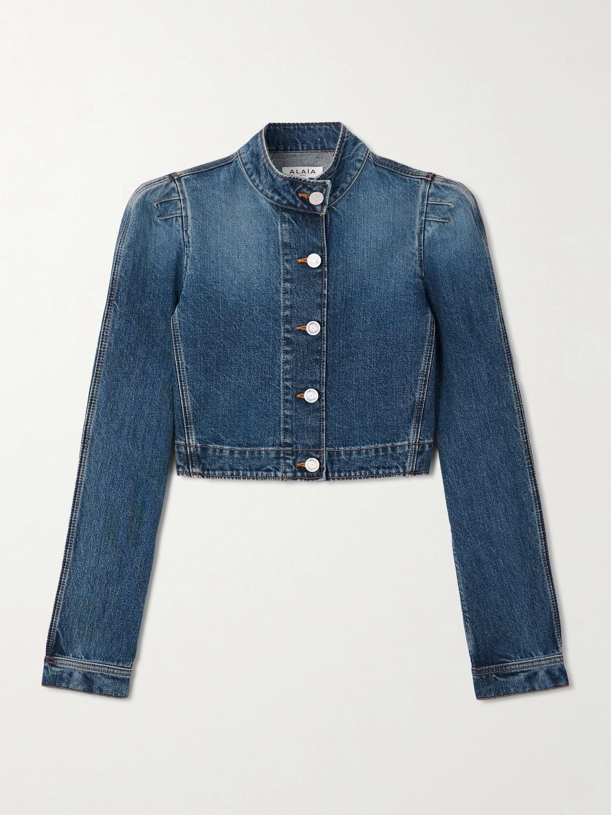 ALAÏA Cropped denim jacket | NET-A-PORTER