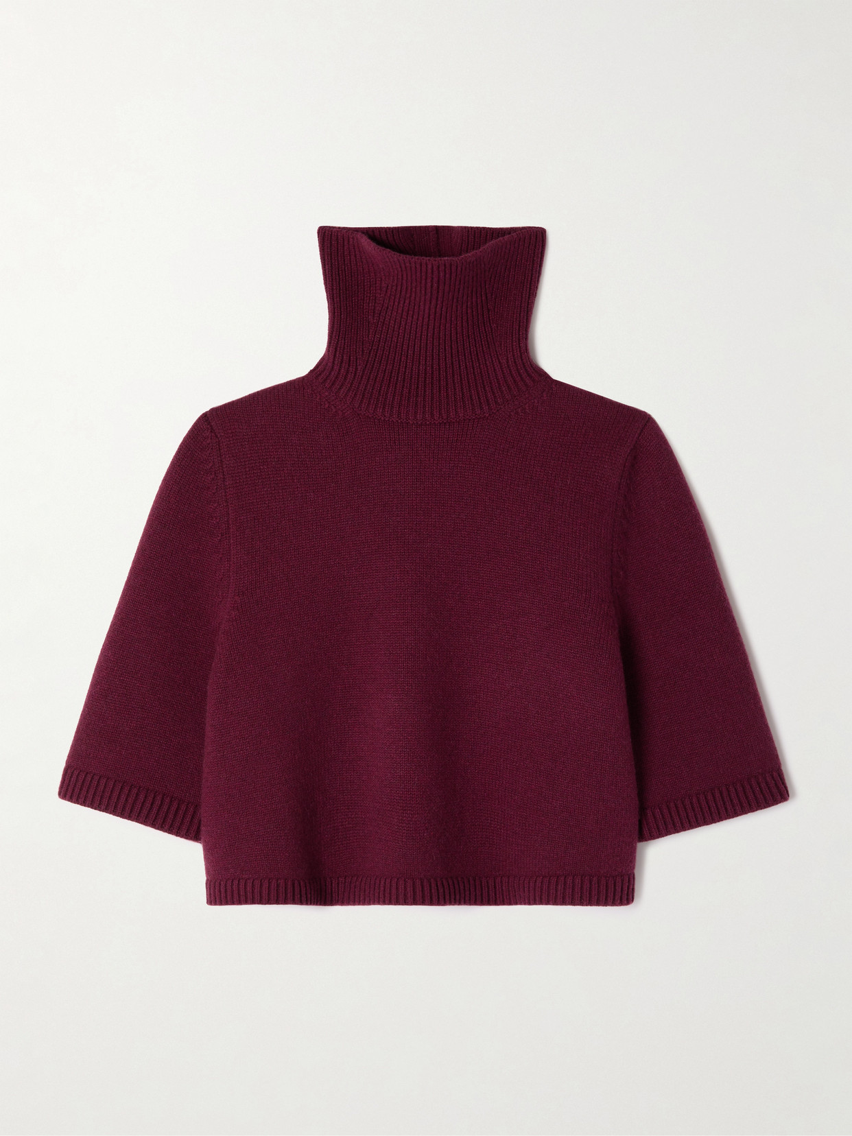 Alaïa - Cropped Cashmere-Blend Turtleneck Sweater