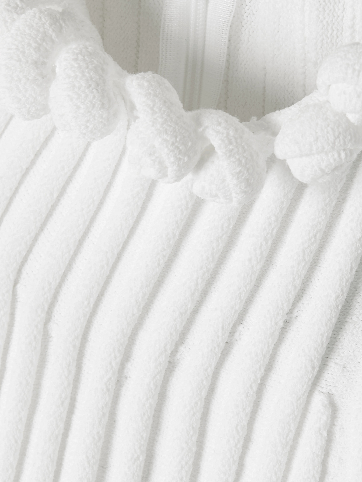 Alaïa Ringlet-detailed Knit Top In White