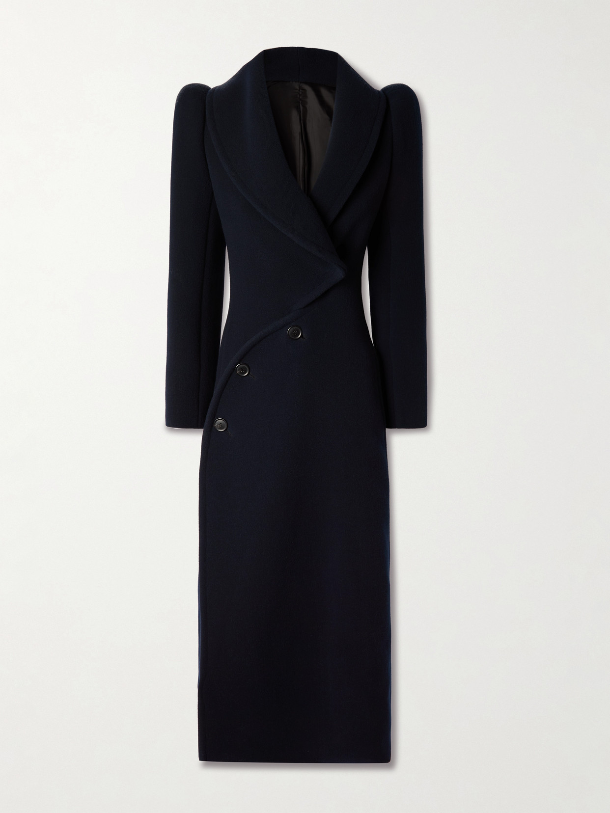 Alaïa Wool Coat In Blue