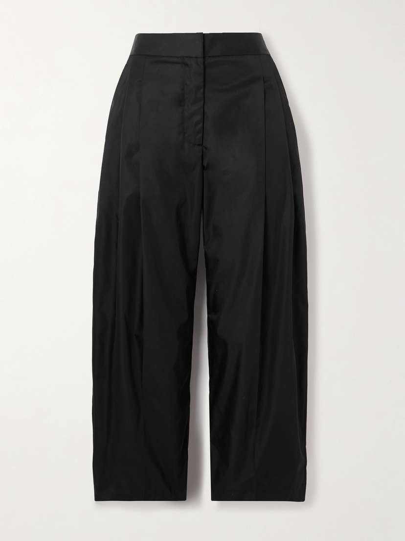 Alaïa Taffeta Pleated Tapered Pants