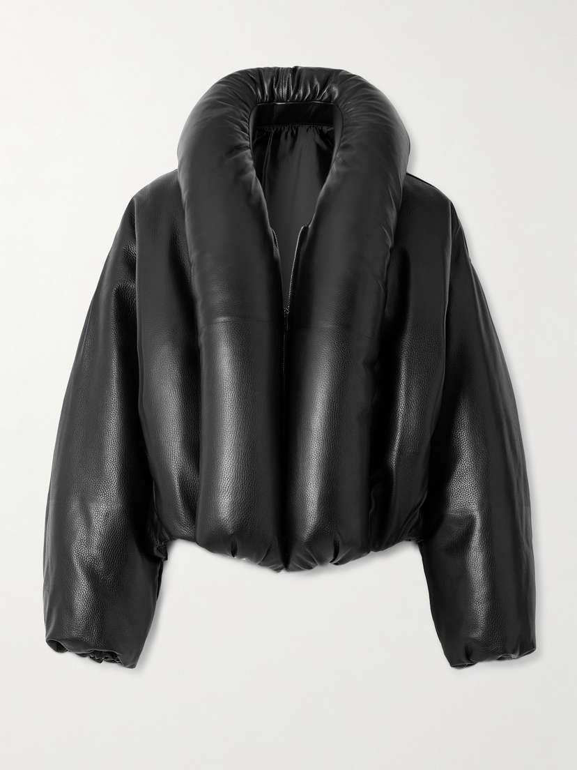 Alaïa Padded Leather Bomber Jacket