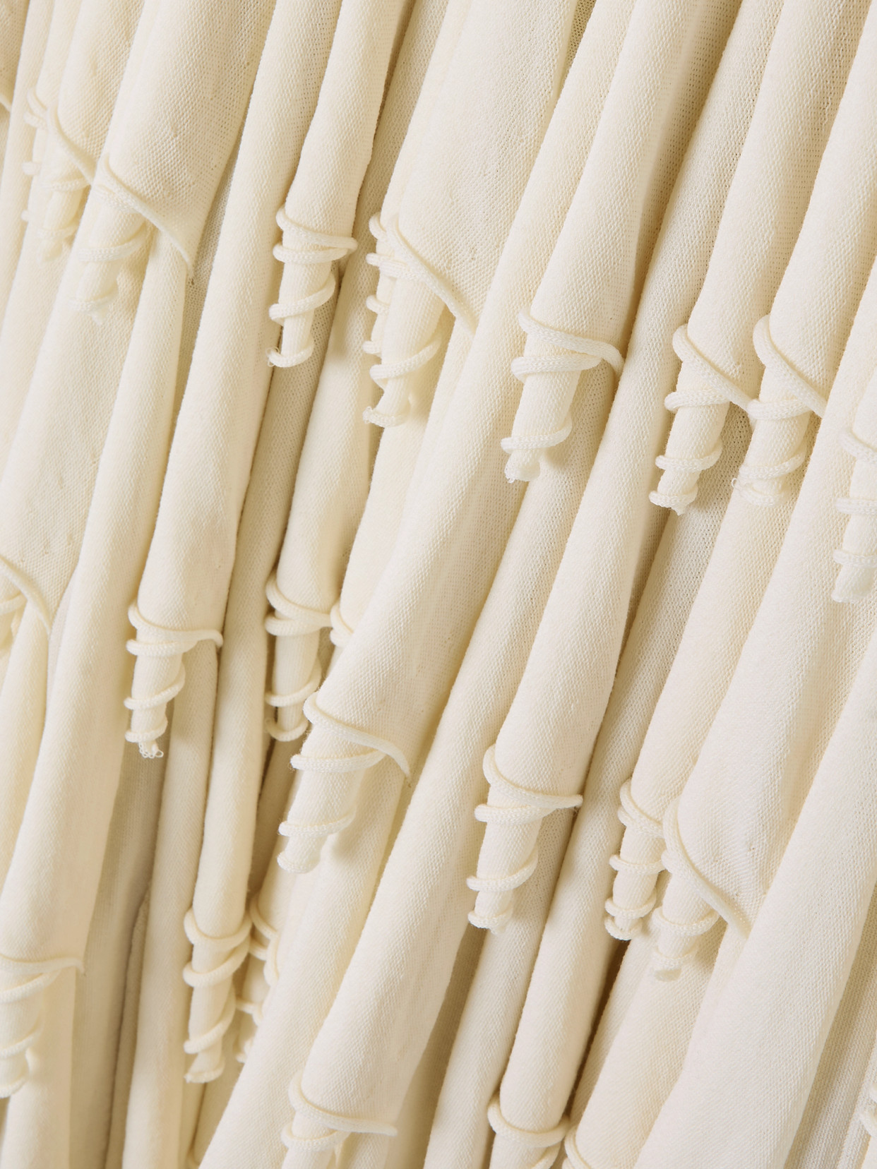 Alaïa Tiered Pleated Wool And Silk-blend Midi Skirt In White
