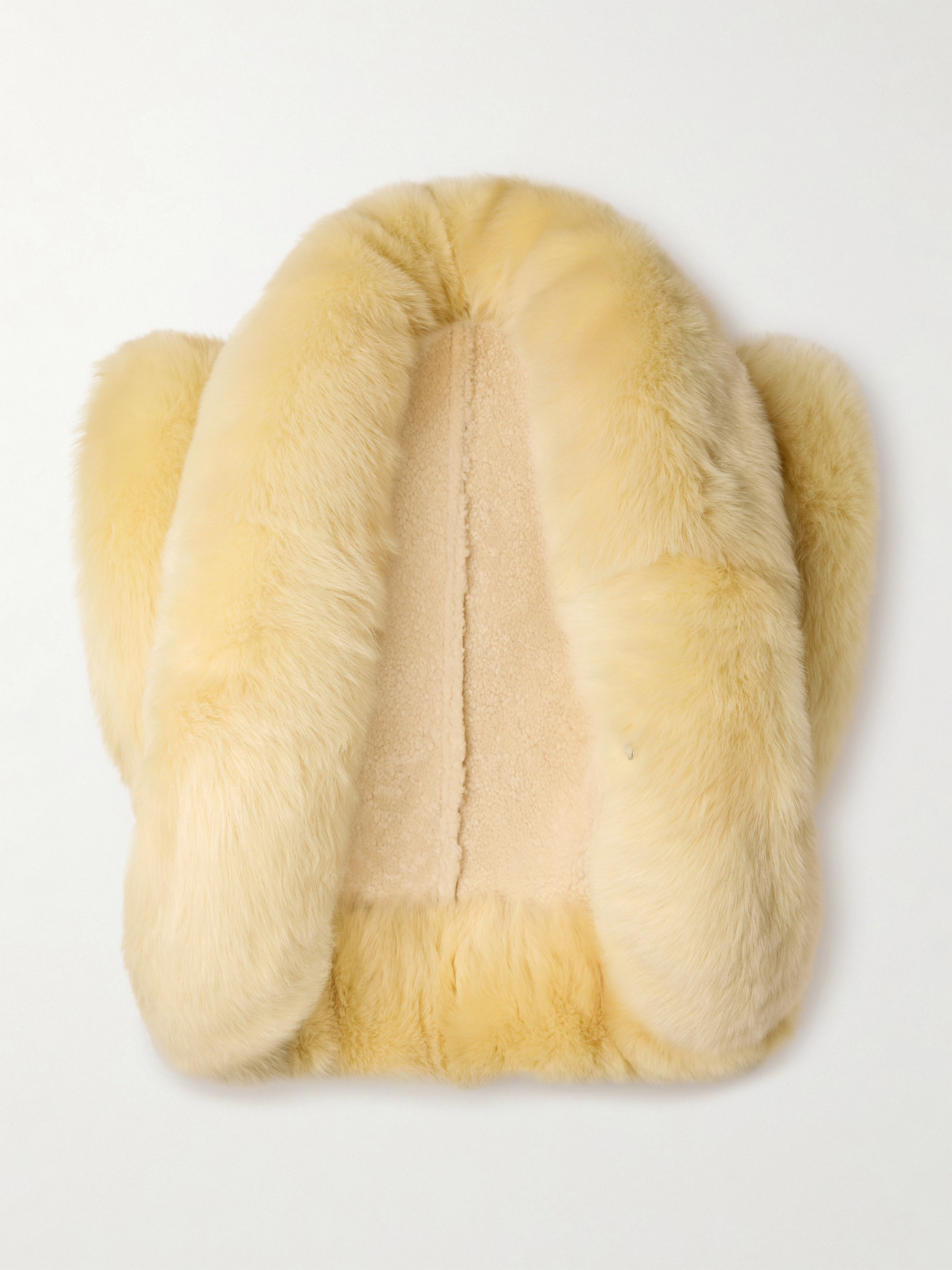 Alaïa Shearling Vest In Yellow