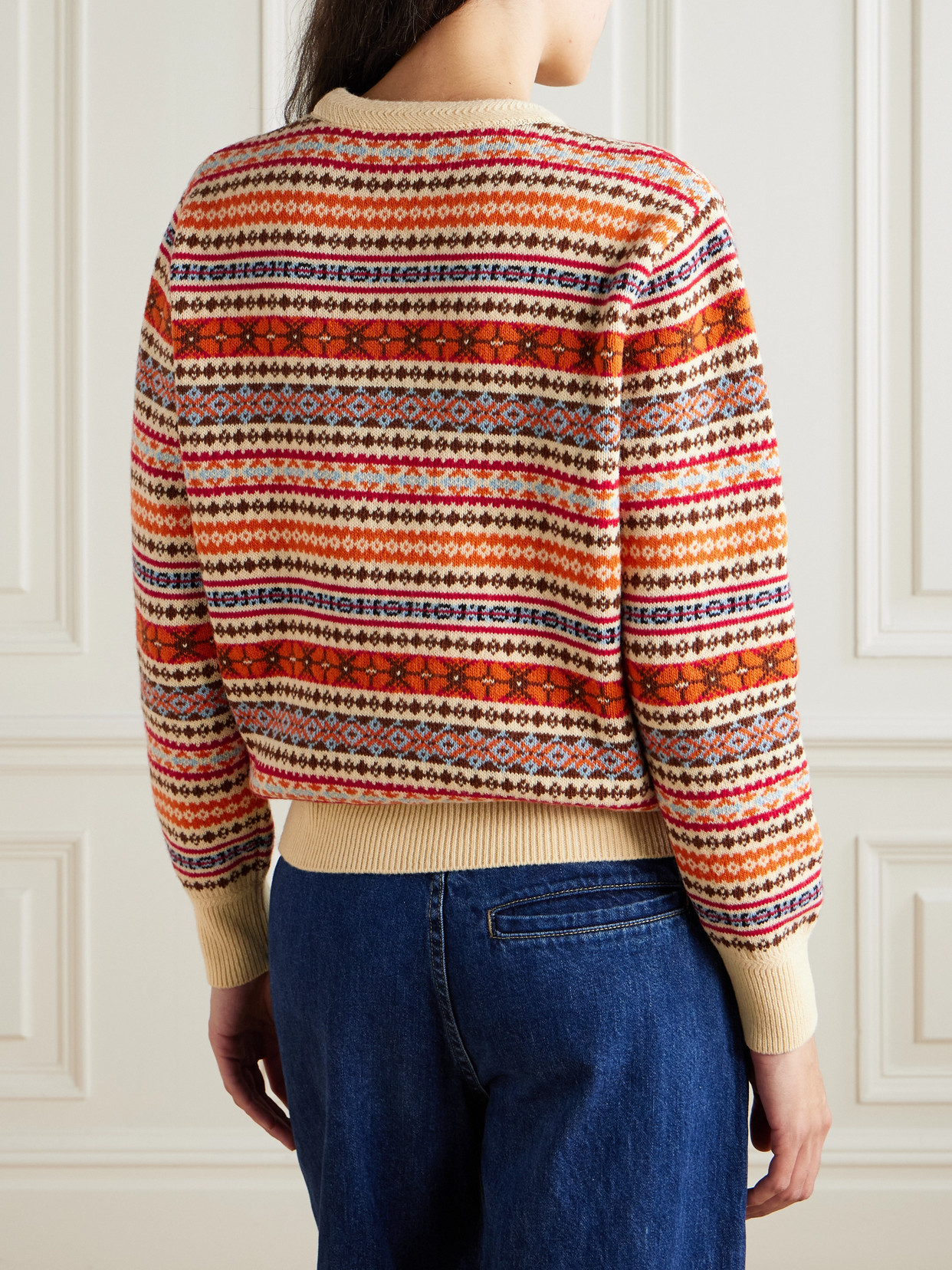 Jacquard-Knit Sweater