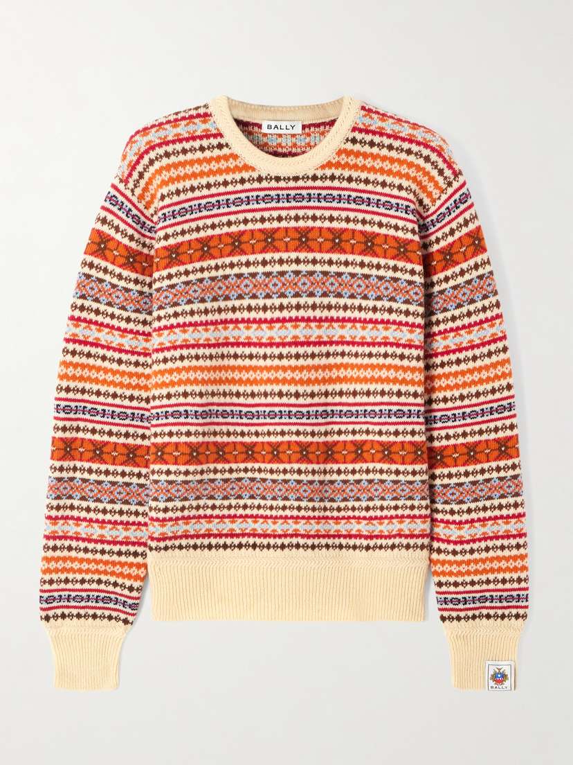 BALLY Jacquard-knit Wool Sweater