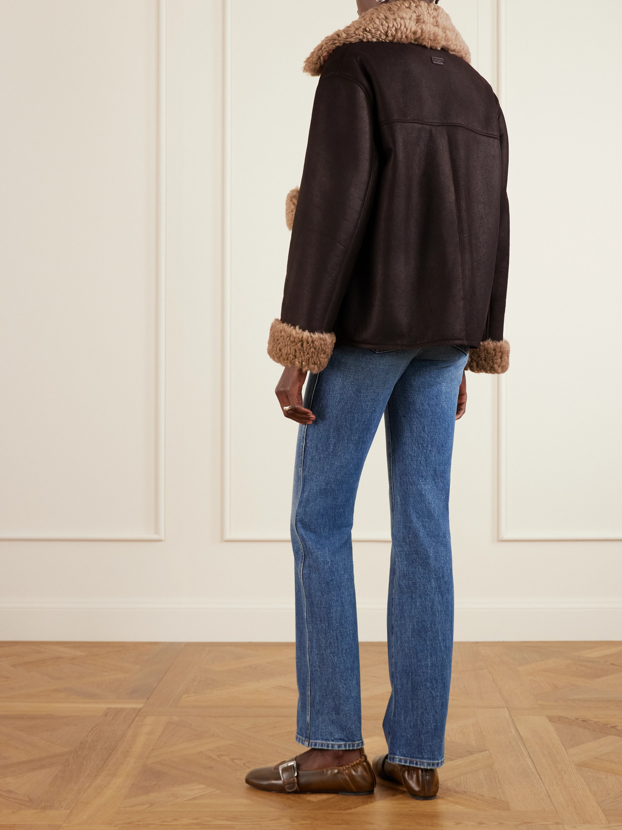 Bally Shearling Jacket In Brown