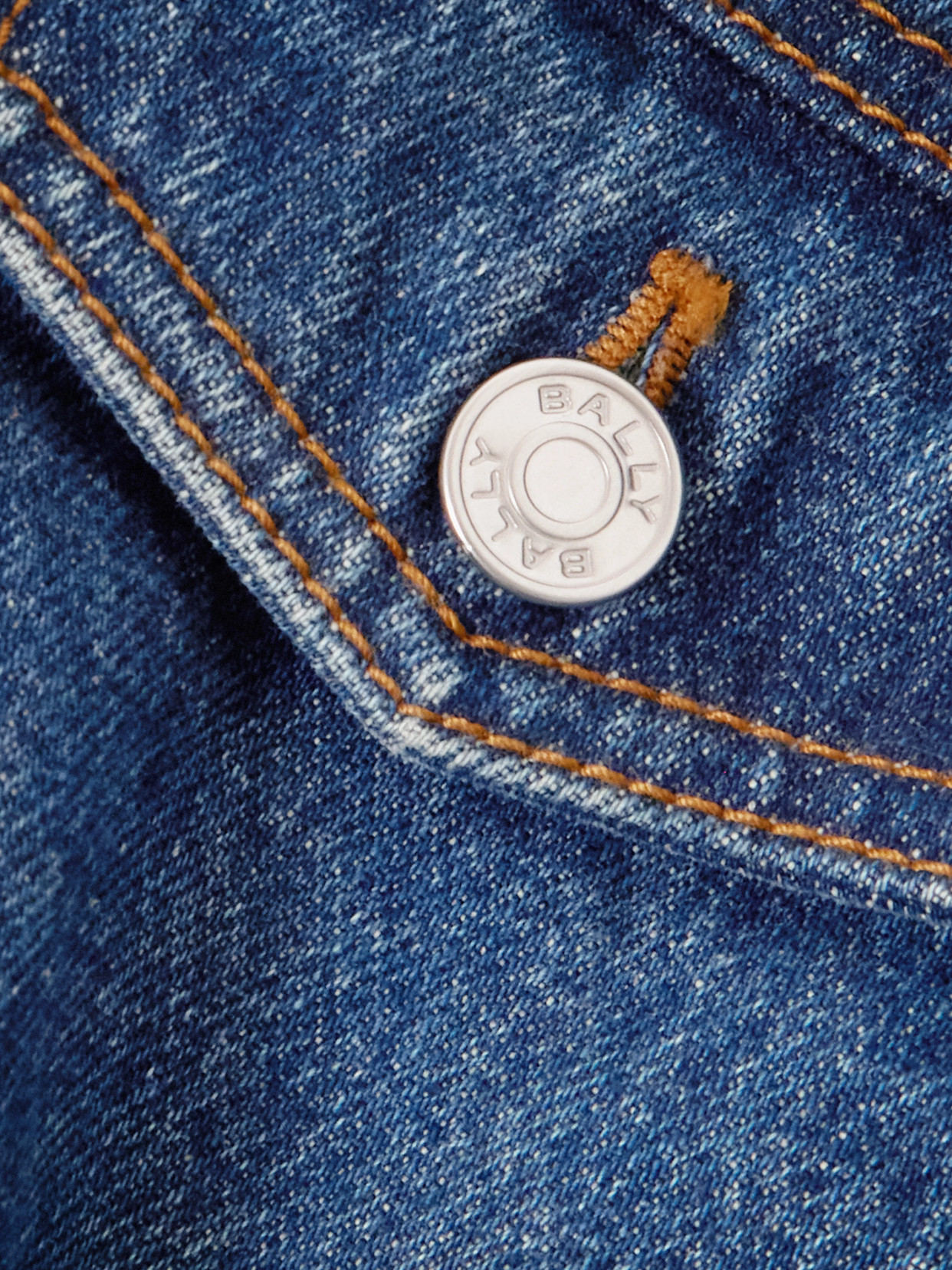 Cropped Shearling-Trimmed Padded Denim Jacket